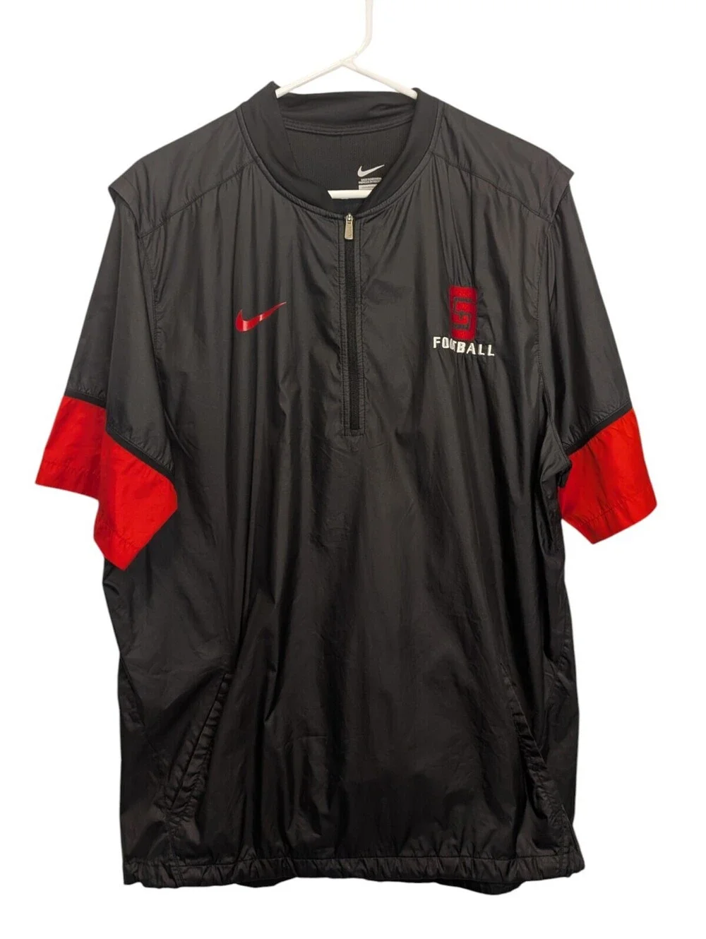 Nike Stewarts Creek Red Hawks Football Sideline Pullover Men's XL Black Red